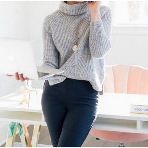 Madewell Donegal Mercer Turtleneck Sweater Coziest Yarn Wool Silk Chunky Thick